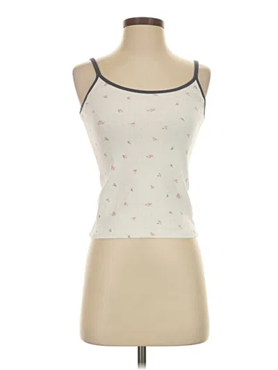 Pre-owned Brandy Melville Tank Top Ivory Halter Neckline Tops