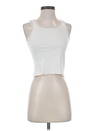 Pre-owned Brandy Melville Tank Top Ivory Halter Neckline Tops