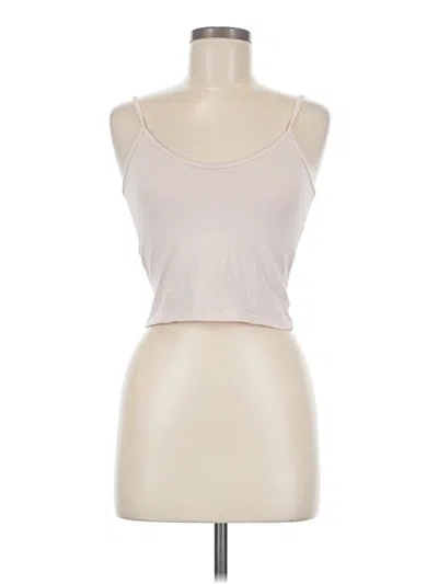 Pre-owned Brandy Melville Tank Top Ivory Halter Neckline Tops
