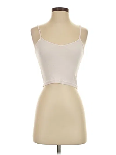 Pre-owned Brandy Melville Tank Top Ivory Strapless Neckline Tops