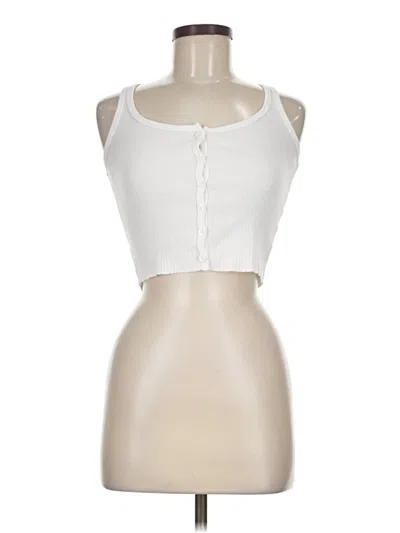 Pre-owned Brandy Melville Tank Top Ivory Strapless Neckline Tops