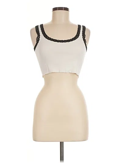 Pre-owned Brandy Melville Tank Top Ivory Strapless Neckline Tops