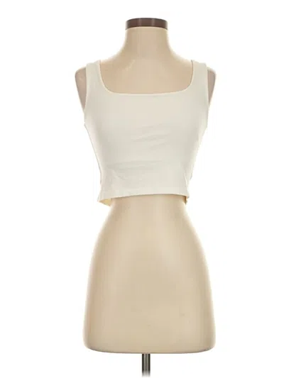 Pre-owned Brandy Melville Tank Top Ivory Strapless Neckline Tops