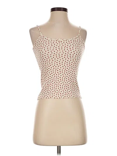 Pre-owned Brandy Melville Tank Top Ivory Strapless Neckline Tops