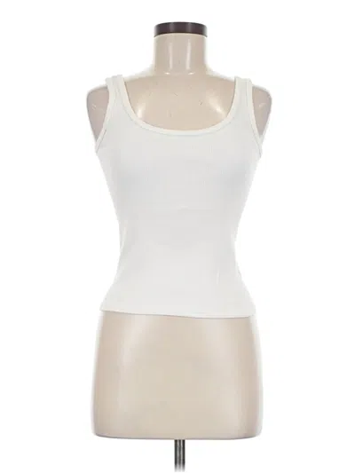 Pre-owned Brandy Melville Tank Top Ivory Strapless Neckline Tops