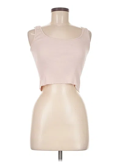 Pre-owned Brandy Melville Tank Top Pink Strapless Neckline Tops