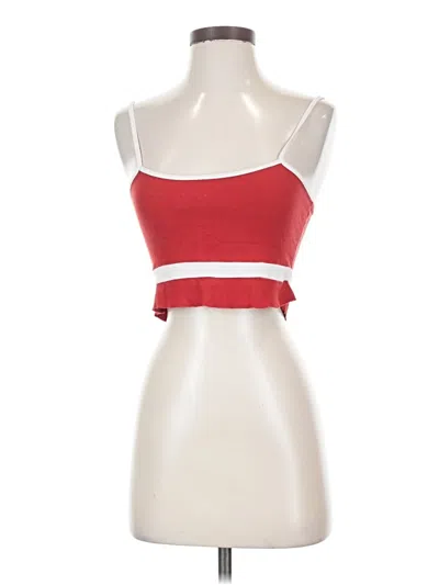 Pre-owned Brandy Melville Tank Top Red Strapless Neckline Tops
