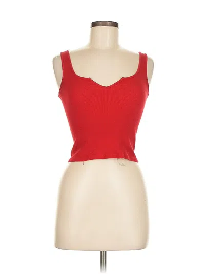 Pre-owned Brandy Melville Tank Top Red Sweetheart Neckline Tops