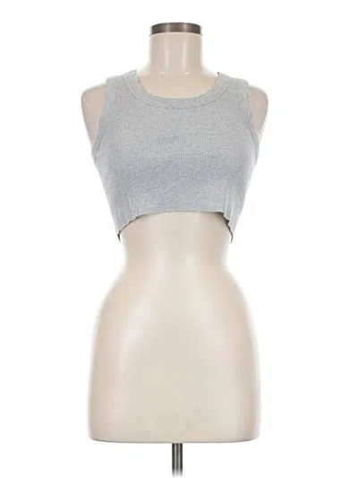 Pre-owned Brandy Melville Tank Top Silver Halter Neckline Tops