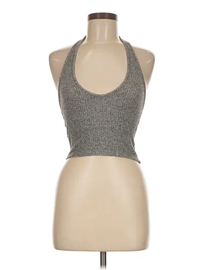 Pre-owned Brandy Melville Tank Top Silver Halter Neckline Tops