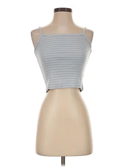 Pre-owned Brandy Melville Tank Top Silver Strapless Neckline Tops