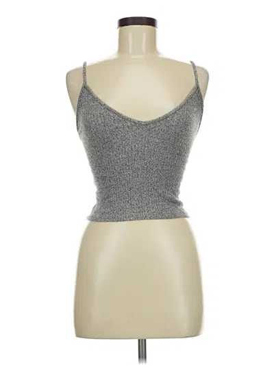Pre-owned Brandy Melville Tank Top Silver Strapless Neckline Tops