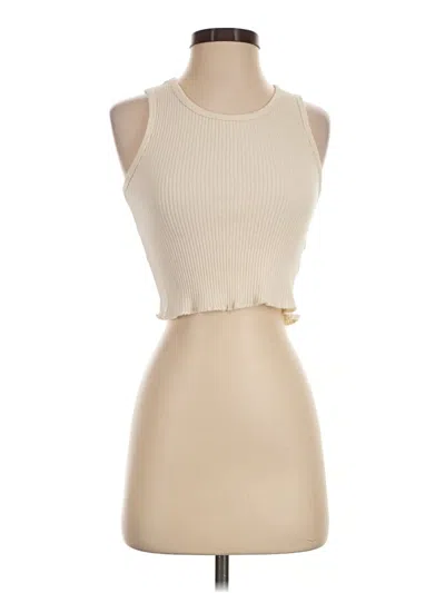 Pre-owned Brandy Melville Tank Top Tan Halter Neckline Tops