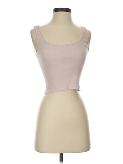 Pre-owned Brandy Melville Tank Top Tan Strapless Neckline Tops