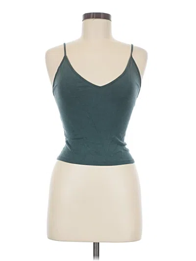 Pre-owned Brandy Melville Tank Top Teal Halter Neckline Tops