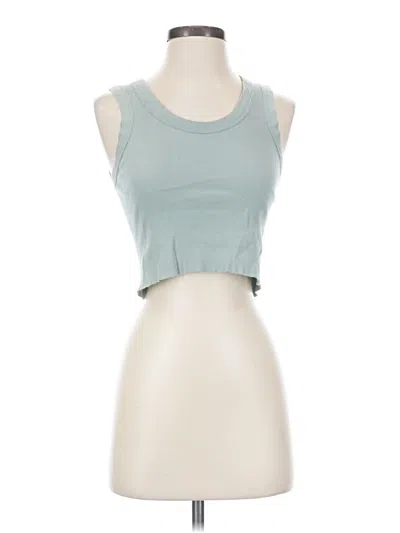 Pre-owned Brandy Melville Tank Top Teal Strapless Neckline Tops