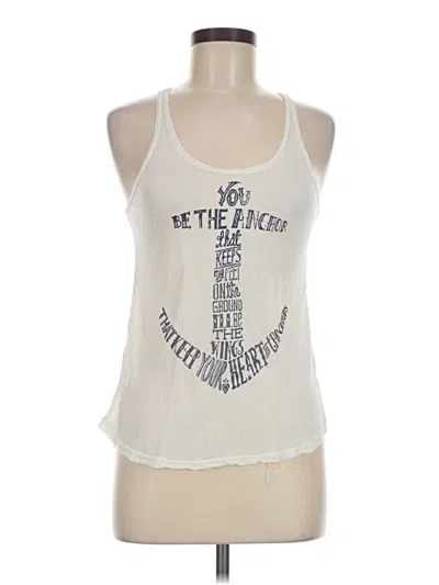 Pre-owned Brandy Melville Tank Top White Halter Neckline Tops