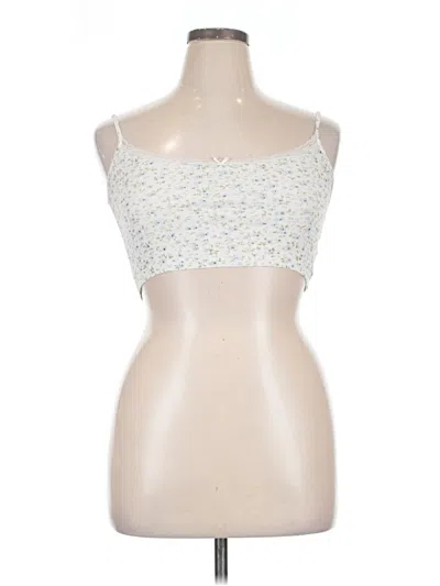 Pre-owned Brandy Melville Tank Top White Strapless Neckline Tops