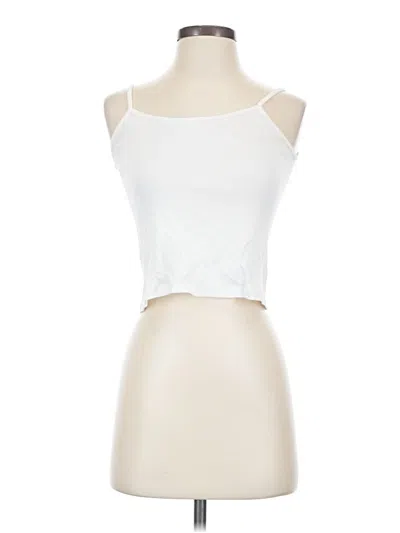 Pre-owned Brandy Melville Tank Top White Strapless Neckline Tops