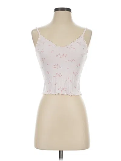 Pre-owned Brandy Melville Tank Top White Sweetheart Neckline Tops