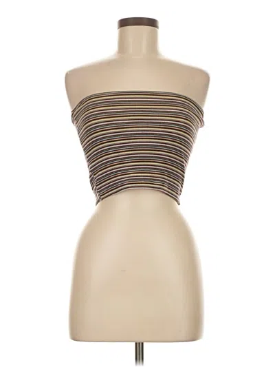 Pre-owned Brandy Melville Tube Top Brown Strapless Neckline Tops