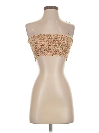 Pre-owned Brandy Melville Tube Top Red Strapless Neckline Tops