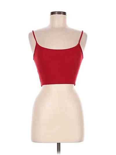 Pre-owned Brandy Melville Tube Top Red Strapless Neckline Tops
