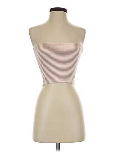 Pre-owned Brandy Melville Tube Top Tan Strapless Neckline Tops