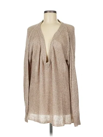 Pre-owned Brandy Melville Wool Cardigan Sweater In Brown
