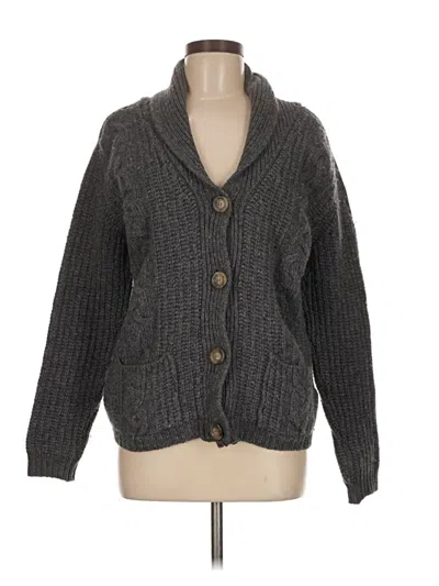 Pre-owned Brandy Melville Wool Cardigan Sweater In Gray