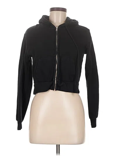 Pre-owned Brandy Melville Zip Up Hoodie In Black