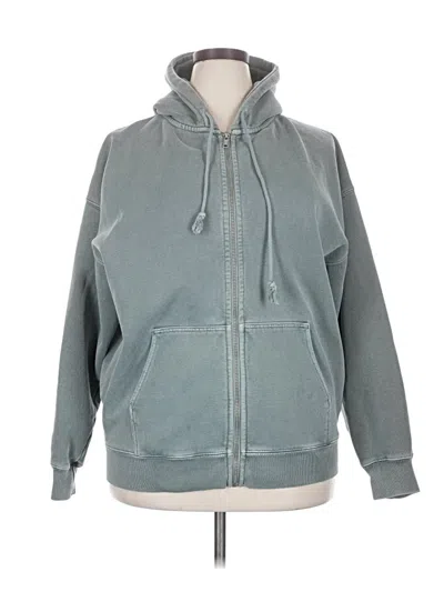 Pre-owned Brandy Melville Zip Up Hoodie In Green