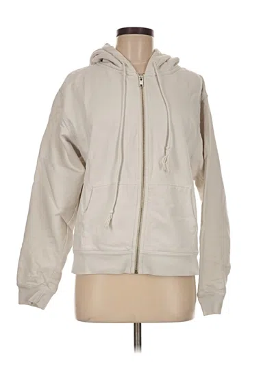Pre-owned Brandy Melville Zip Up Hoodie In Ivory