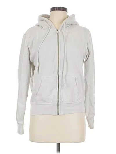 Pre-owned Brandy Melville Zip Up Hoodie In Silver