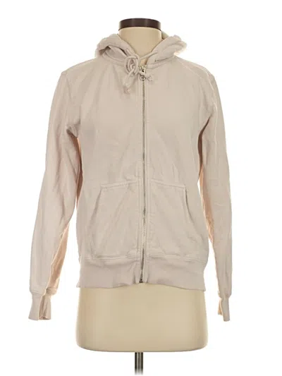 Pre-owned Brandy Melville Zip Up Hoodie In Tan