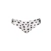 Brasini Swimwear Women's Adriana Bikini Bottom - White With Black Stars In White