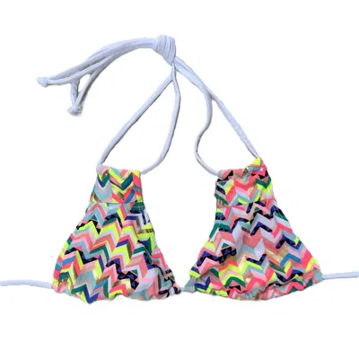 Brasini Swimwear Women's Bruna Convertible Bikini Top - Ipanema Print In Yellow