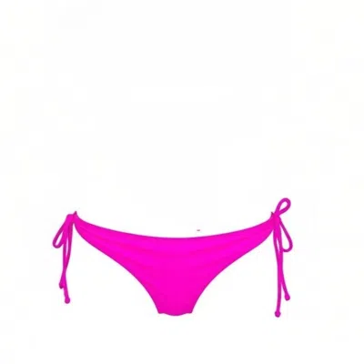 Brasini Swimwear Women's Copa Tie Side Thong Bikini Bottom - Electric Pink