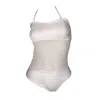 Brasini Swimwear Women's Leme Mesh One Piece Swimsuit - White In White