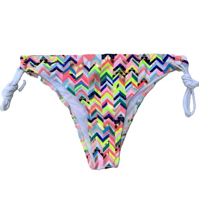 Brasini Swimwear Women's Natalie Tie Side Bikini Bottom - Ipanema Print In Yellow