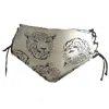 Brasini Swimwear Women's Neutrals Delva High Waisted Bikini Bottom - Leopard Face