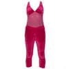 Brasini Swimwear Women's Pink / Purple Naomi Bodysuit/jumpsuit - Magenta Velvet In Pink/purple