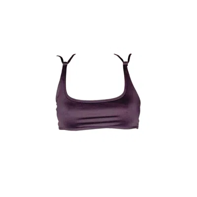 Brasini Swimwear Women's Pink / Purple Strappy Bralette - Royal Purple In Pink/purple