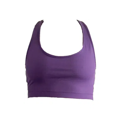 Brasini Swimwear Women's Pink / Purple Strappy Cropped Tank - Grape In Pink/purple