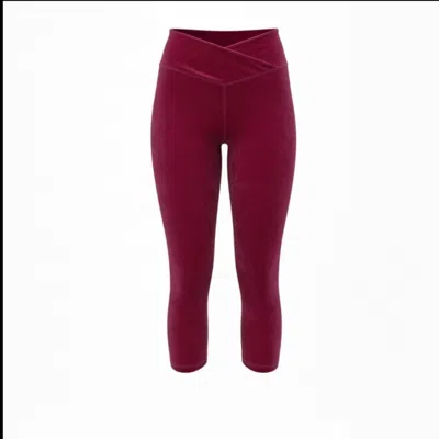 Brasini Swimwear Women's Pink V-waist Leggings - Magenta Velvet