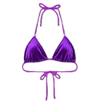 Brasini Swimwear Women's Soninha Convertible Bikini Top - Purple Velvet