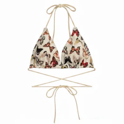 Brasini Swimwear Women's Soninha Convertible Bikini Top - Mariposa Print