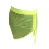 Brasini Swimwear Women's Yellow / Orange Beleza Swimwear Cover Up Skirt - Neon Yellow In Yellow/orange