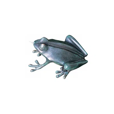 Brass Baron Crazy Frog 6" High Cast Brass Water Spitter Fountain - Made To Order