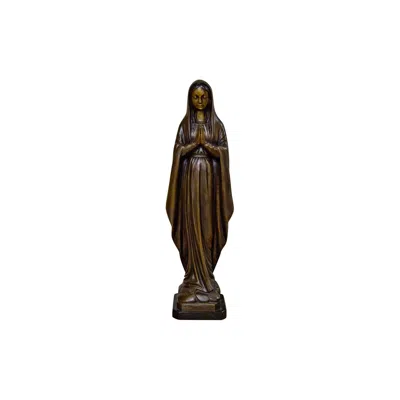 Brass Baron Henri Studio Mary Praying 16"h Bronze Religious Statue - Made To Order